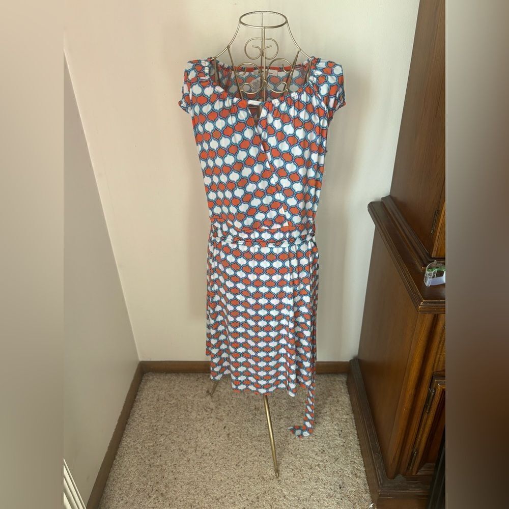 Laundry by Design Geometric Print Cap Sleeve Dress Size S
